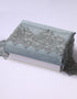 Beaded Border Lace - (Blueish Grey)